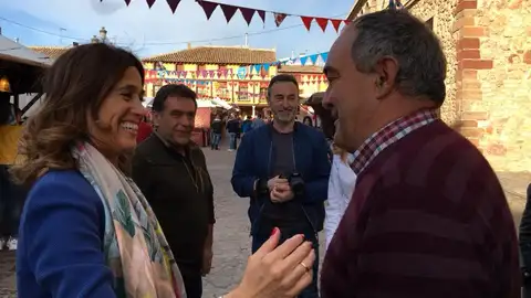 Rosa Romero durante la visita que hizo a La Solana Rosa Romero durante la visita que hizo a La Solana