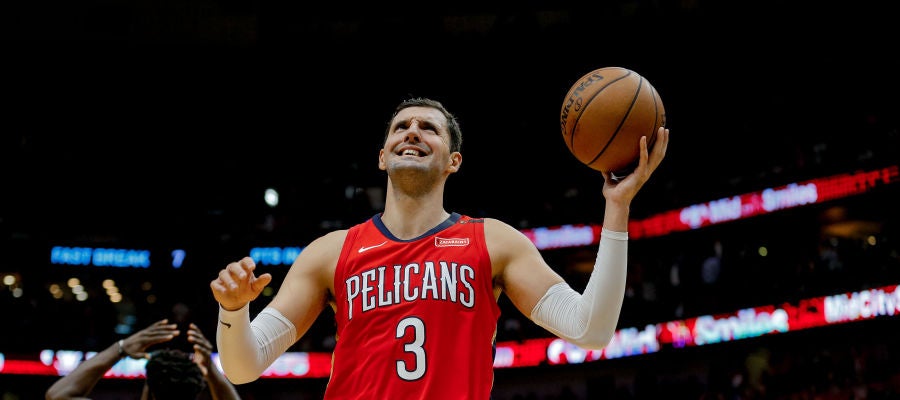 Nikola Mirotic lamenta una acción con los Pelicans Nikola Mirotic lamenta una acción con los Pelicans