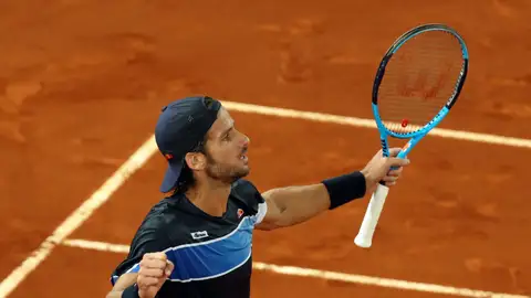 Feliciano López celebra su victoria ante Pablo Andújar Feliciano López celebra su victoria ante Pablo Andújar