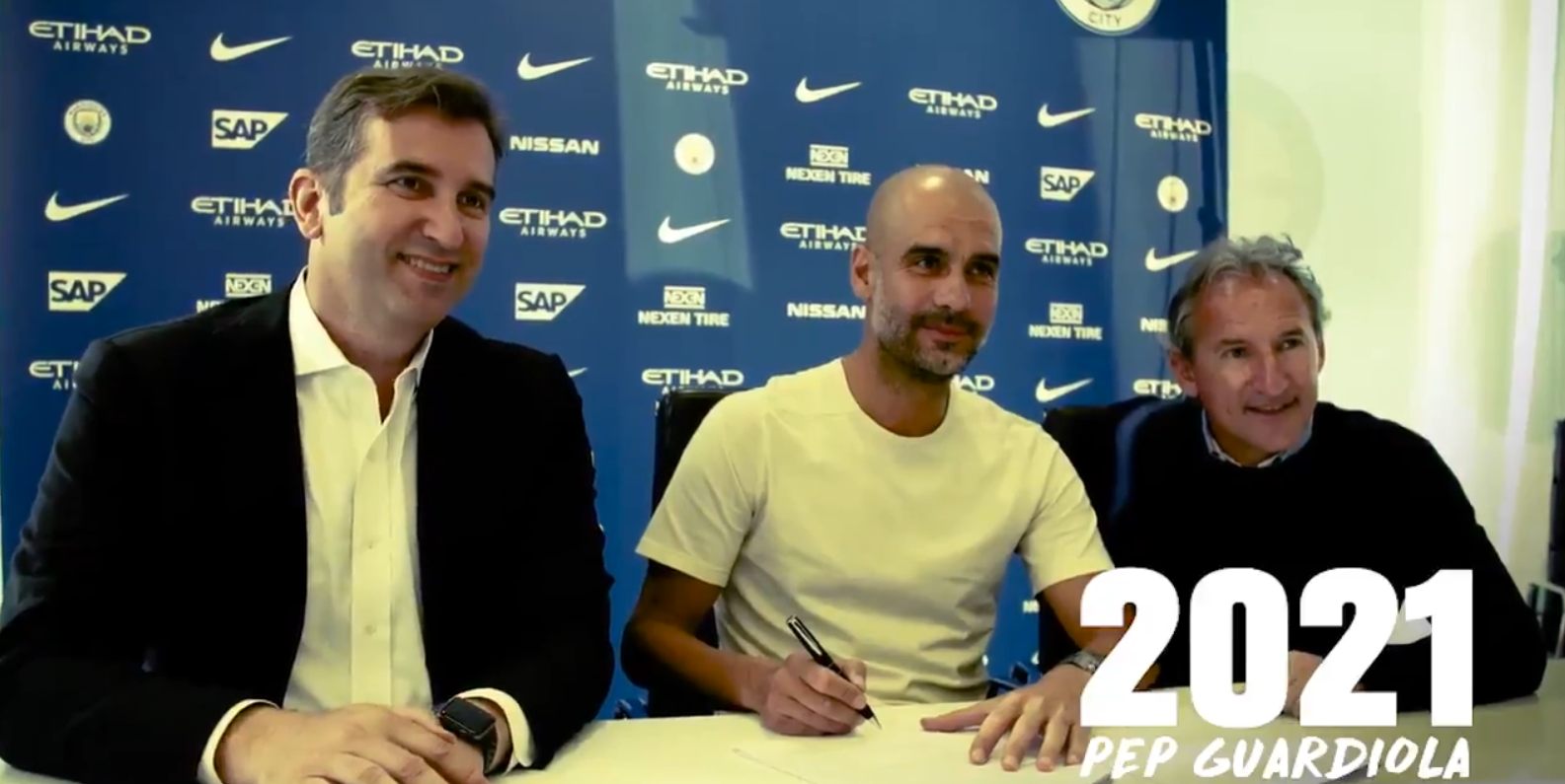 Guardiola renueva hasta 2021 con el Manchester City Guardiola renueva hasta 2021 con el Manchester City
