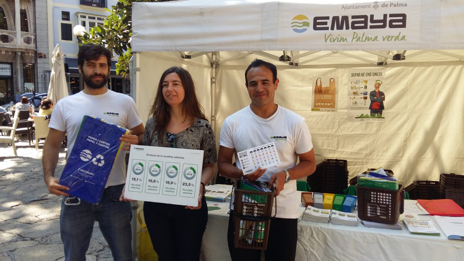 La recogida selectiva de residuos en Palma alcanza la cifra récord del 23,5% La recogida selectiva de residuos en Palma alcanza la cifra récord del 23,5%