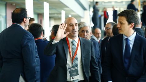 Luis Rubiales, presidente de la Federaci&oacute;n Espa&ntilde;ola de F&uacute;tbol
