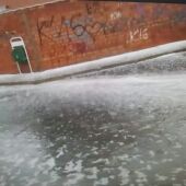 Inundaciones en Villarramiel tras la tormenta caída ayer.