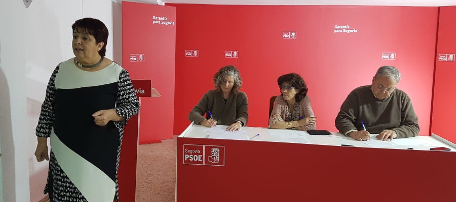 Clara Luquero en la Asamblea de la Agrupación Municipal del PSOE