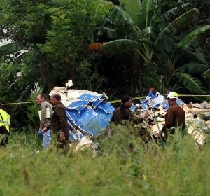 Partes del avión accidentado Partes del avión accidentado