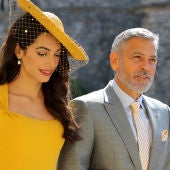 El matrimonio Clooney a su llegada a Windsor
