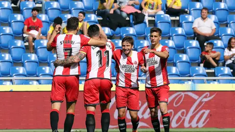El Girona celebra un gol El Girona celebra un gol