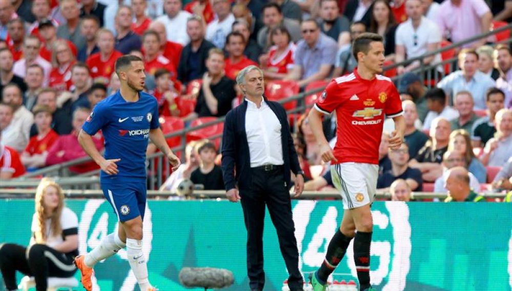 Jose Mourinho, en la final entre Chelsea y Manchester United. 