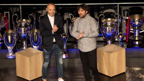 Jordi &Eacute;vole con Andr&eacute;s Iniesta. 
