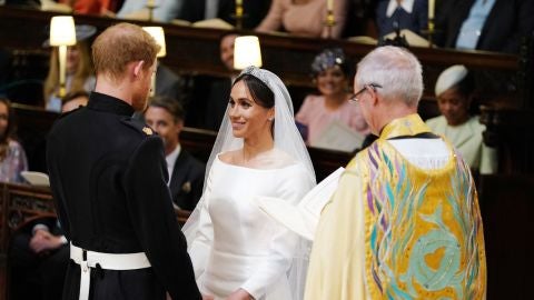 Meghan Markle durante su boda con el pr&iacute;ncipe Harry