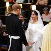 Meghan Markle durante su boda con el príncipe Harry