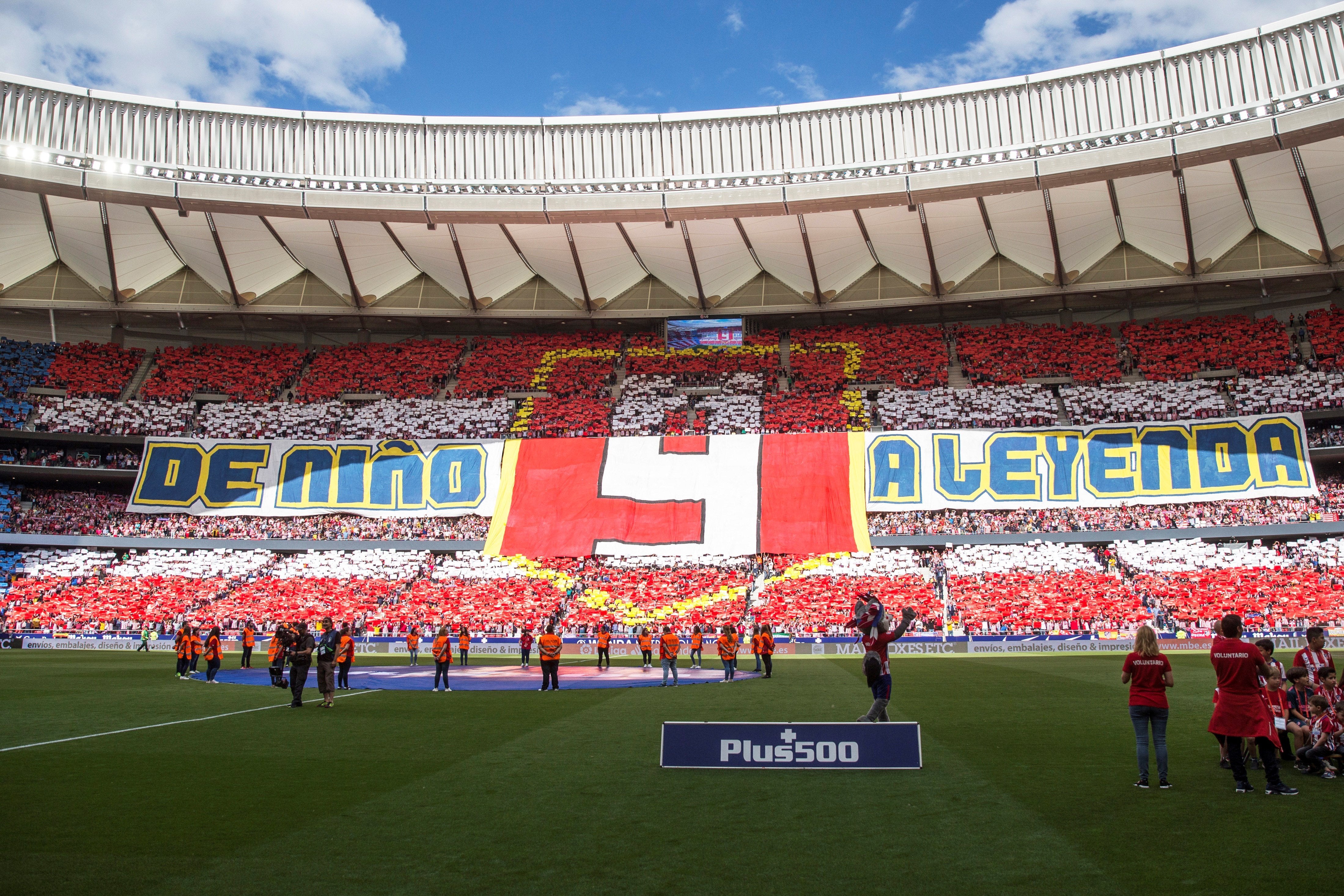 El espectacular tifo del Wanda Metropolitano a Fernando Torres El espectacular tifo del Wanda Metropolitano a Fernando Torres