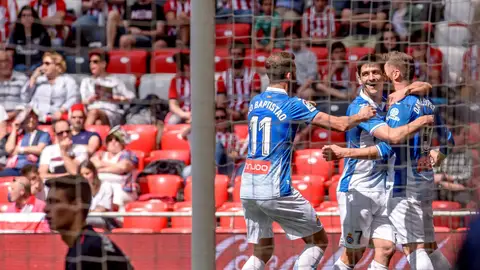 El Espanyol celebra un gol El Espanyol celebra un gol