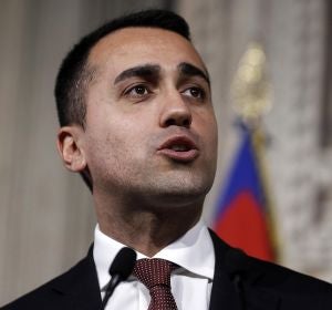 El líder del Movimiento Cinco Estrellas, Luigi Di Maio El líder del Movimiento Cinco Estrellas, Luigi Di Maio