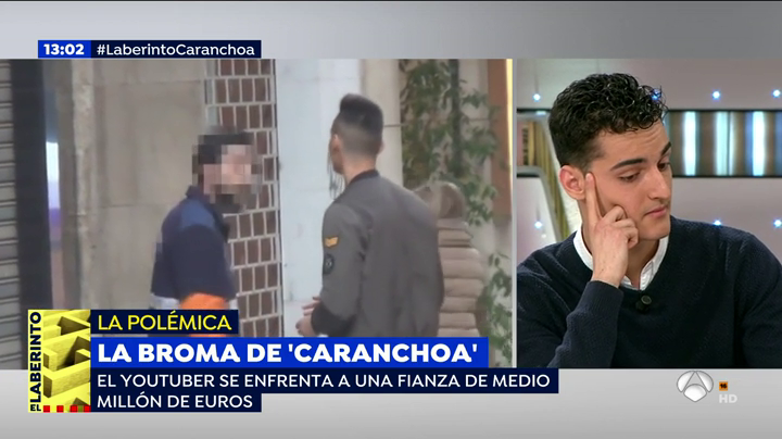 El youtuber conocido por 'caranchoa' rompe a llorar en Espejo Público: "¿Tan malo soy por cometer este fallo?" El youtuber conocido por 'caranchoa' rompe a llorar en Espejo Público: "¿Tan malo soy por cometer este fallo?"
