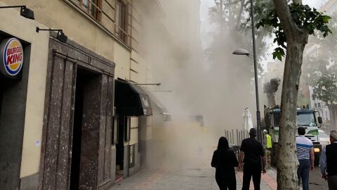 Se derrumba el forjado de un edificio en rehabilitaci&oacute;n en Madrid