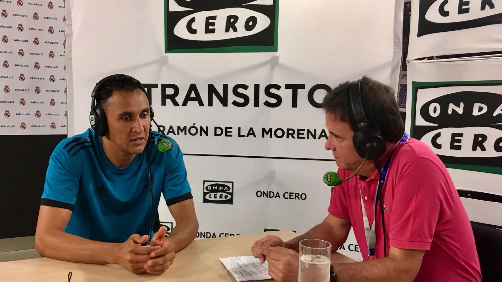 Keylor Navas junto a José Ramón de La Morena en El Transistor Keylor Navas junto a José Ramón de La Morena en El Transistor