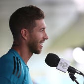 Sergio Ramos, ante los medios de comunicación