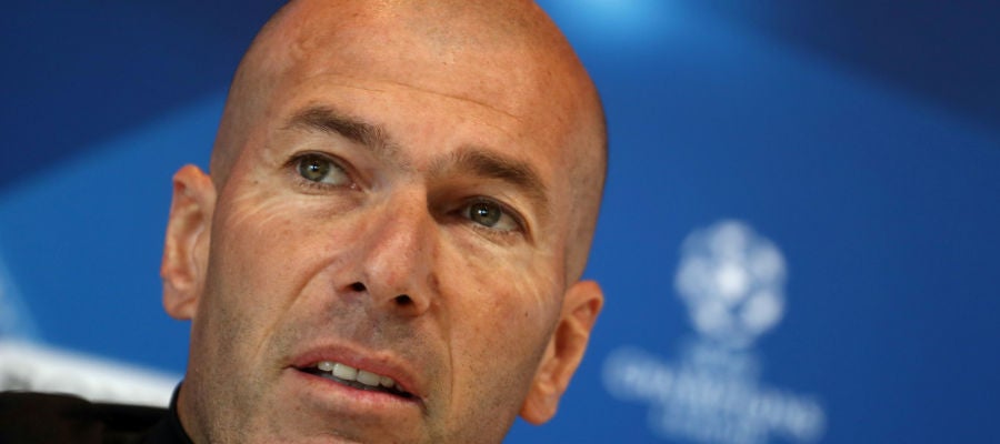 Zinedine Zidane, en la rueda de prensa durante el Media Day Zinedine Zidane, en la rueda de prensa durante el Media Day