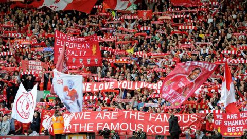 La afici&oacute;n del Liverpool. 