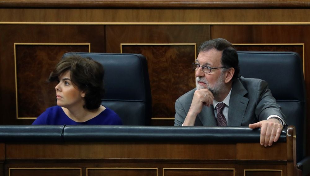 Mariano Rajoy y la exvicepresidenta Soraya Sáez de Santamaría