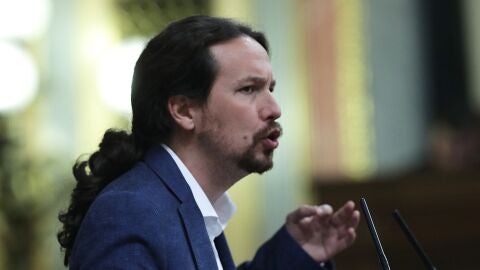 Pablo Iglesias en la sesi&oacute;n de la moci&oacute;n de censura