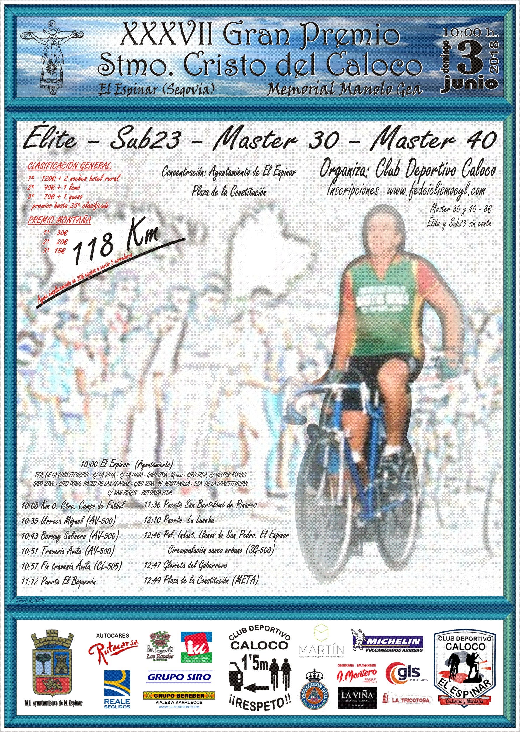 El Gran premio del Sto. Cristo del Caloco rinde homenaje a Manolo Gea El Gran premio del Sto. Cristo del Caloco rinde homenaje a Manolo Gea