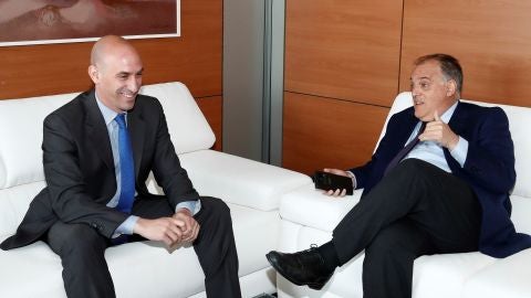 Reuni&oacute;n entre Rubiales y Tebas