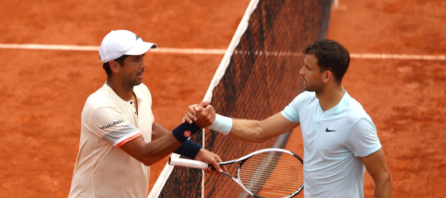 Verdasco y Dimitrov se saludan tras el partido Verdasco y Dimitrov se saludan tras el partido