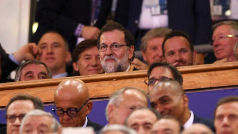 Mariano Rajoy, en el palco viendo la final de la Champions entre Real Madrid y Juventus