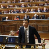 Pedro Sánchez en la moción de censura