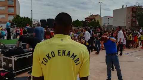 Ekambi durante su presentación Ekambi durante su presentación