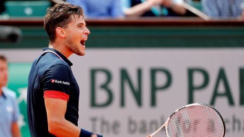 Dominic Thiem celebra un punto ante Cecchinato