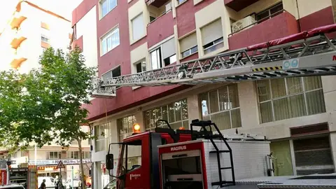 Vehículo escalera de los bomberos de Elche Vehículo escalera de los bomberos de Elche