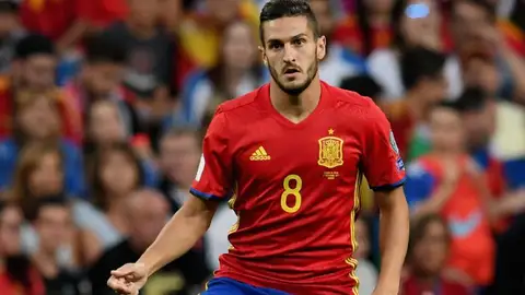 Koke Resurreción, en la Selección. Koke Resurreción, en la Selección.