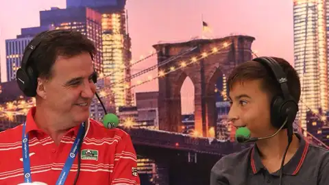 De la Morena con Emilio, del Sevilla. De la Morena con Emilio, del Sevilla.