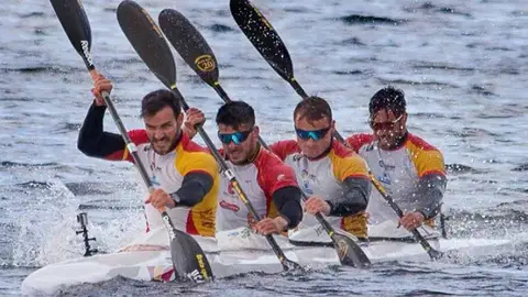 El equipo español de piragüismo El equipo español de piragüismo