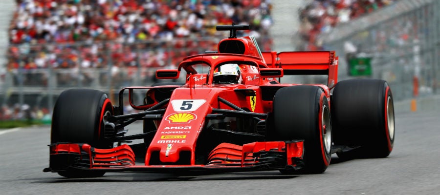 Vettel, con el Ferrari en Canadá Vettel, con el Ferrari en Canadá