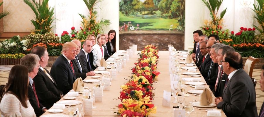 El primer ministro de Singapur, Lee Hsien Loong, y el presidente de EEUU, Donald Trump El primer ministro de Singapur, Lee Hsien Loong, y el presidente de EEUU, Donald Trump