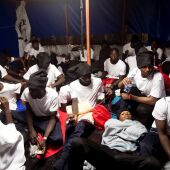 Los 629 inmigrantes que han sido trasladados al barco 'Aquarius'