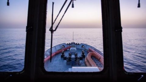 Foto de archivo del barco "Aquarius" de la ONG francesa SOS M&eacute;diterran&eacute;e