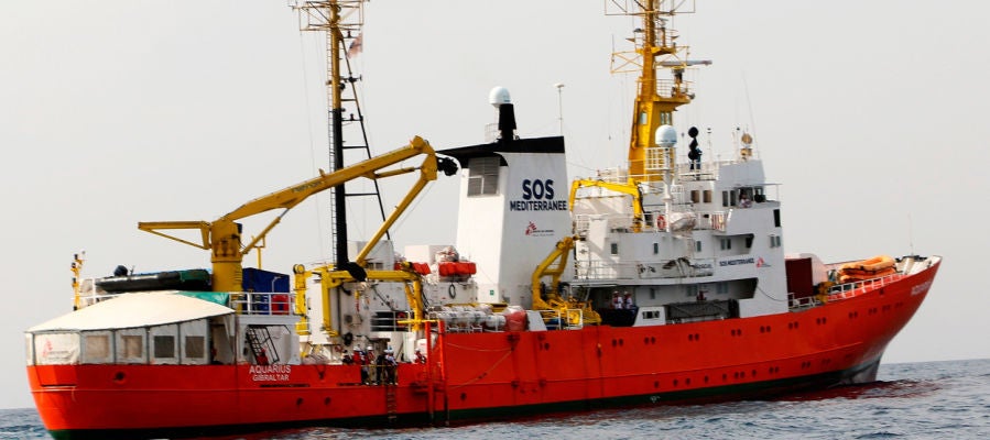 El barco de salvamento 'Aquarius' El barco de salvamento 'Aquarius'