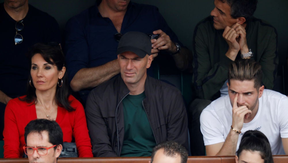 Zidane, viendo la final de Roland Garros