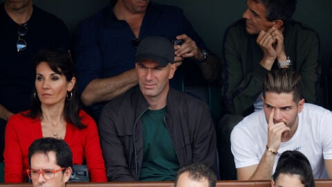 Zidane, viendo la final de Roland Garros