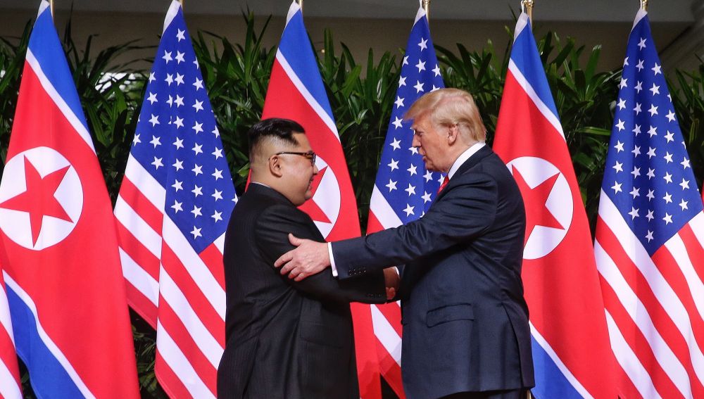 El presidente de los Estados Unidos, Donald Trump, y el líder norcoreano, Kim Jong-un