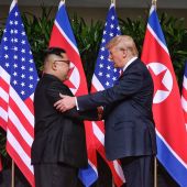El presidente de los Estados Unidos, Donald Trump, y el líder norcoreano, Kim Jong-un