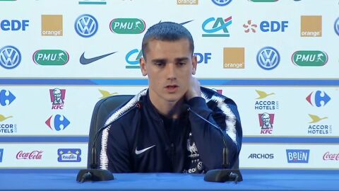 Griezmann en rueda de prensa