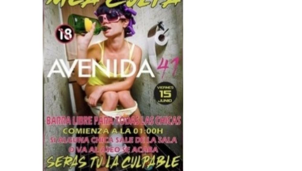 Cartel de discoteca de Crevillent denunciado como sexista