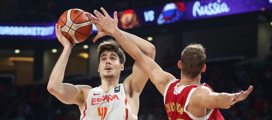 Juancho Hernángomez, en un partido con España Juancho Hernángomez, en un partido con España