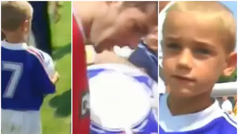 Griezmann pidiendo autógrafos a Zidane Griezmann pidiendo autógrafos a Zidane